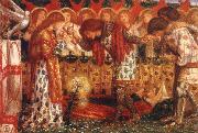 Dante Gabriel Rossetti Sir Bors and Sir Percival were Fed with the Sanct Grael Sweden oil painting artist